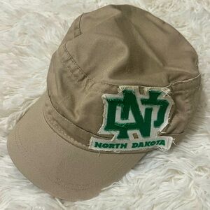 Unique University  of North Dakota UND Legacy Military Style Cap Khaki